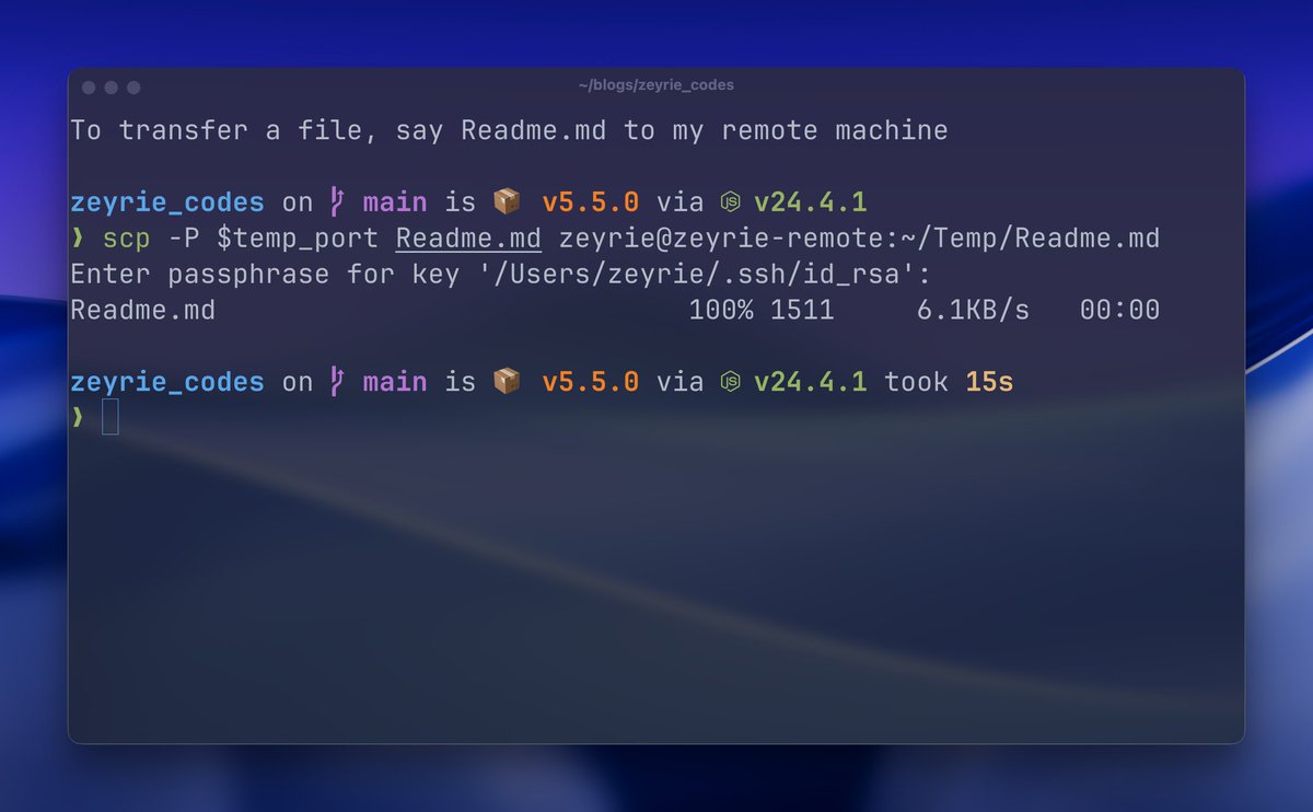 zeyrie_dev's tweet image. Two options when you want to transfer files
- Use SFTP &amp;amp; SCP(both are same)
- Use rsync
Though the restriction with these are, you have to manually manage all file transfers and deletions OR just use rsync
#linux #ssh #rsync