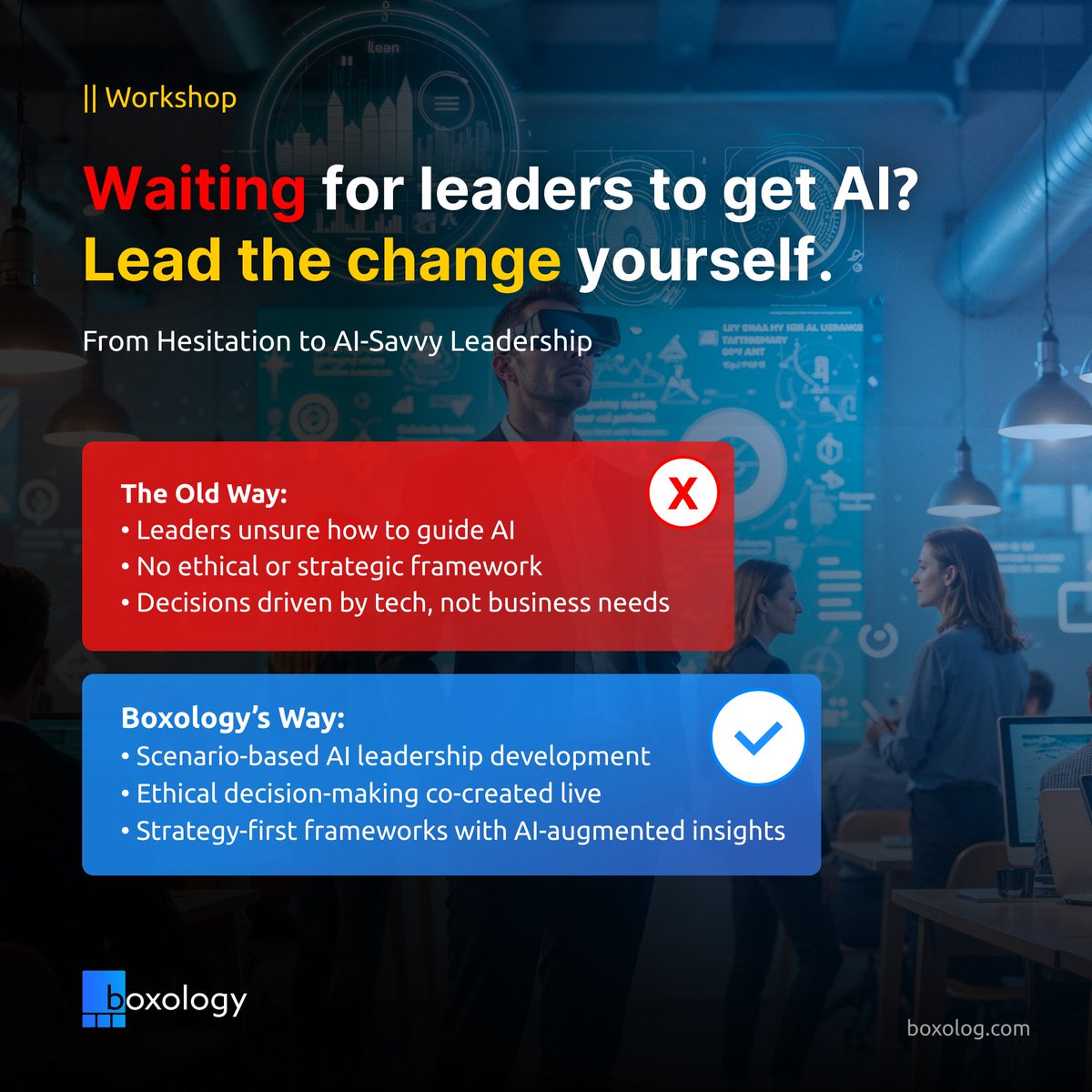 boxologacademy's tweet photo. Leadership isn’t about knowing all the tech, it’s about leading with clarity and ethics.

Lead with understanding, not fear.

📍 Explore the workshop: https://t.co/BKOKPZMSSl
#AILeadership  #EthicalAI #LeadershipDevelopment #AugmentedInsights #SmartDecisions #GenAI #fyp https://t.co/96CPsgPMfT