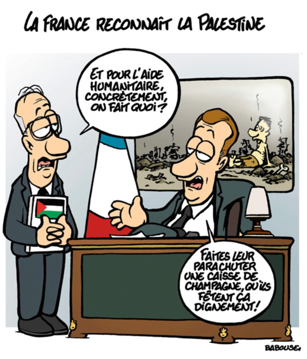 La France reconnait la Palestine - Le dessin de Babouse ✍️