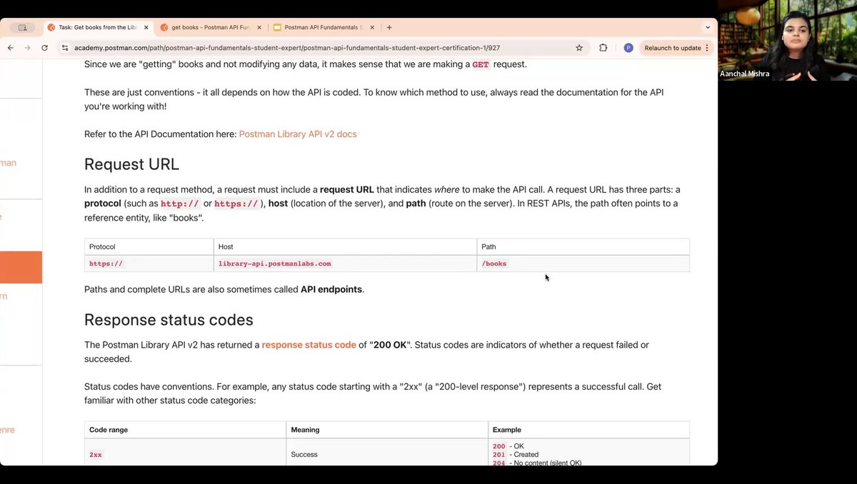 Mandip Bhattarai (@mandipbhat77836) on Twitter photo I just earned my Postman API Fundamentals Student Expert badge! π
Learned how to use Postman to work with APIs β sending requests, adding parameters, handling responses, doing basic scripting, and using API keys.
<a href="/Aanchalmishra__/">Aanchal Mishra</a> #PostmanStudent <a href="/getpostman/">Postman</a> x <a href="/girlscriptsoc/">GirlScript Summer Of Code 2024</a> I just earned my Postman API Fundamentals Student Expert badge! π
Learned how to use Postman to work with APIs β sending requests, adding parameters, handling responses, doing basic scripting, and using API keys.
<a href="/Aanchalmishra__/">Aanchal Mishra</a> #PostmanStudent <a href="/getpostman/">Postman</a> x <a href="/girlscriptsoc/">GirlScript Summer Of Code 2024</a>