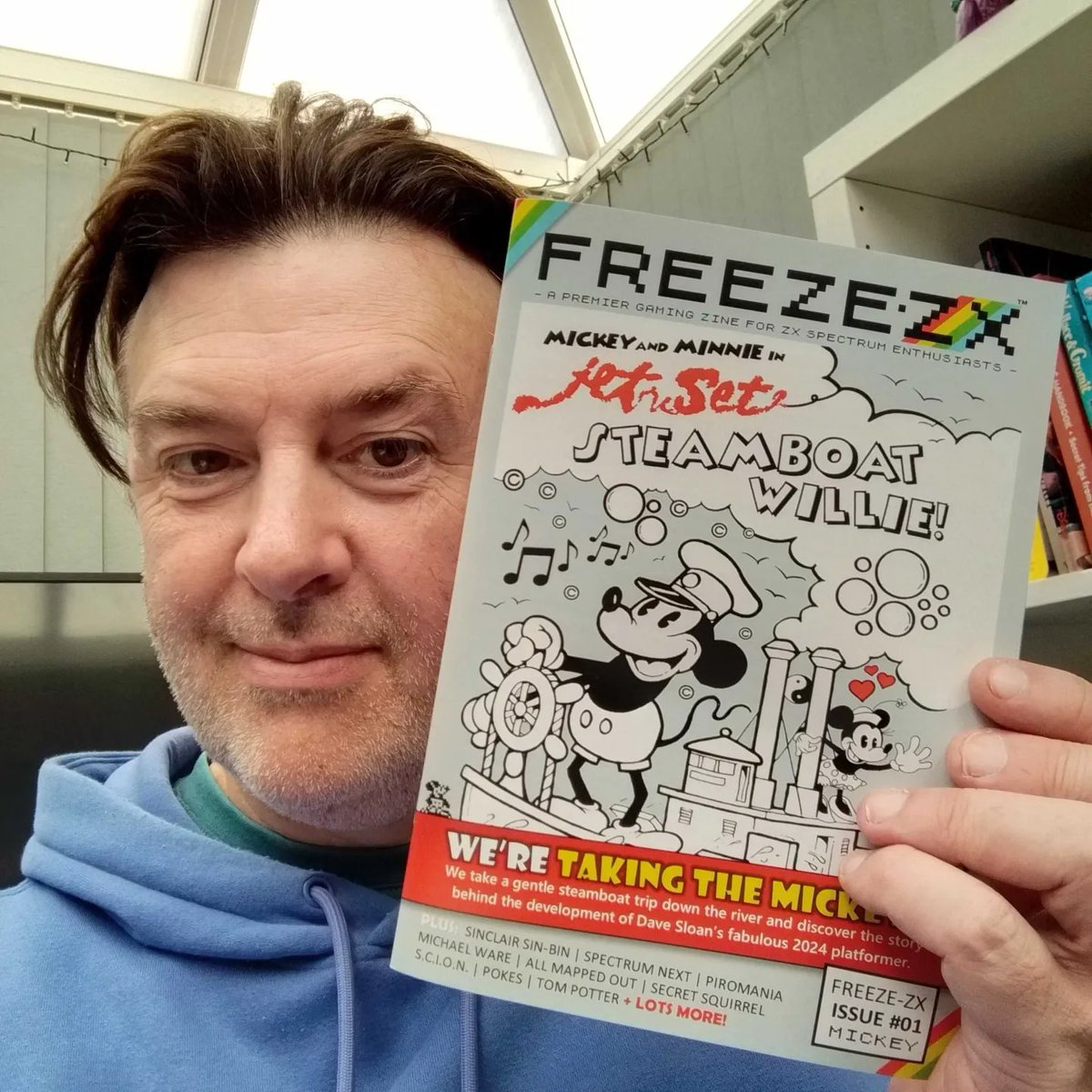 PuttyCAD's tweet photo. Got the new Freeze ZX to read featuring my mate Dave Sloany's mickey take! :D Top stuff. #zxspectrum #retro #gamedev #freezeZX https://t.co/0IOMLR3AwE