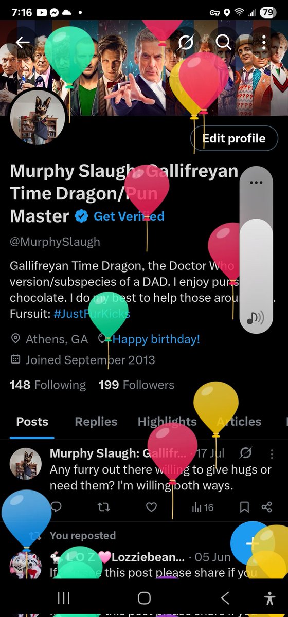 MurphySlaugh's tweet image. What's this? Attack of thr Balloon People from Grovidon IX? Nope, just my birthday!