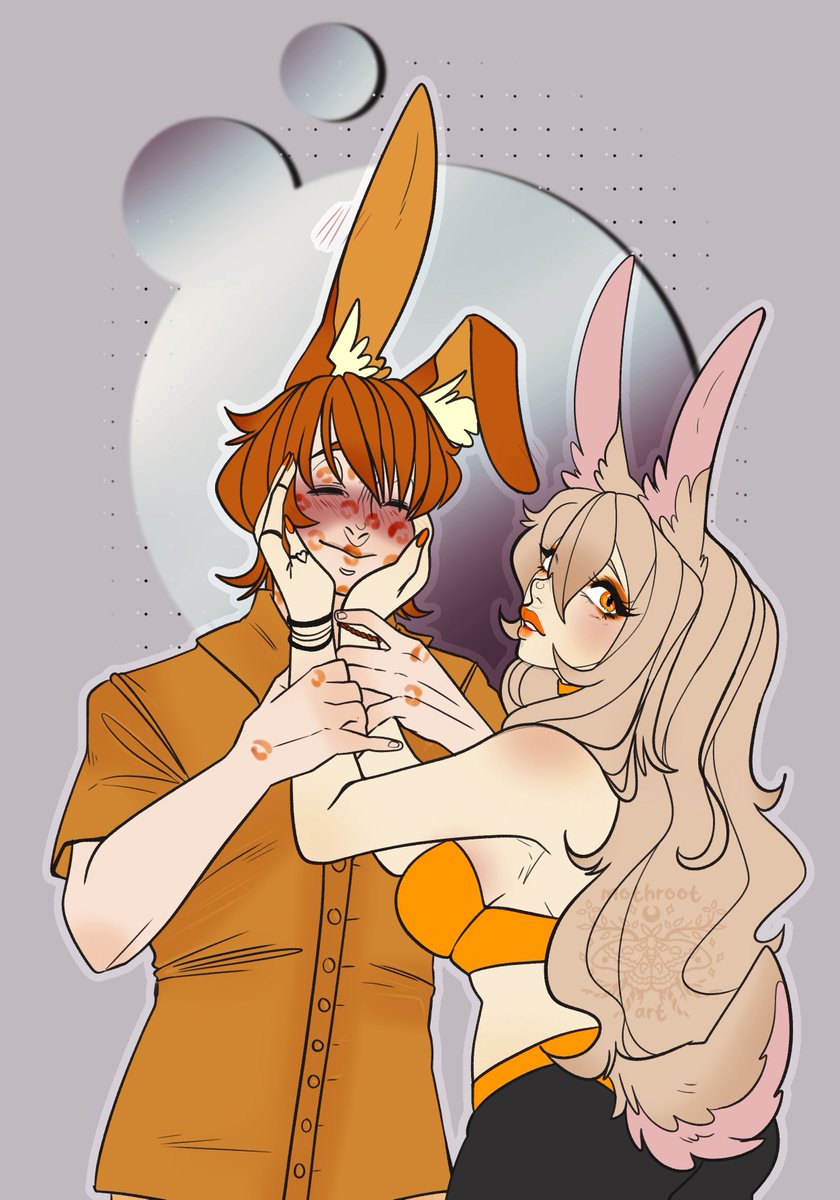 mothrootART's tweet image. ₍ᐢ. .ᐢ₎ ֶָ֢  ₍ᐢ. .ᐢ₎
Just bunny smooches with @StarDustGh0ul  &apos;s waffle boy and my girl Ari

Pose was used for this one, but there was a link to the pintrest only :(
