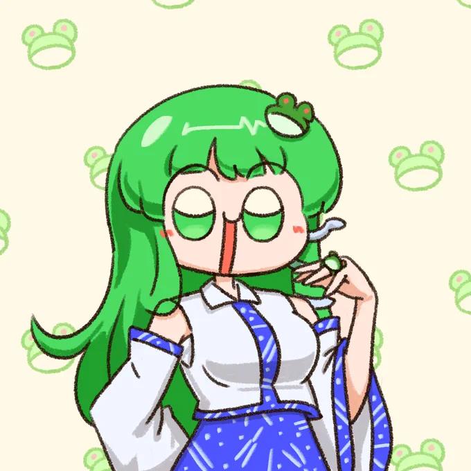 Commission drawing for ! Sanae Kochiya from Touhou! Thank you for commission with me!