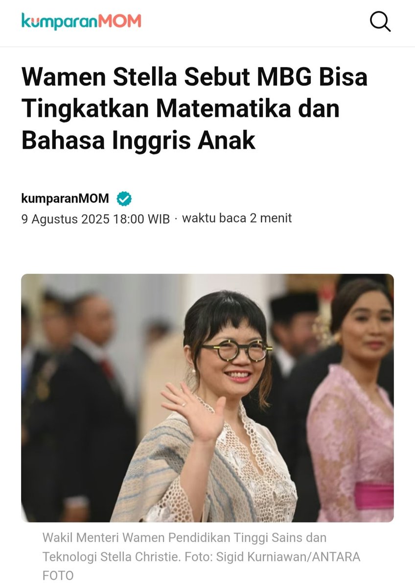 Alangkah baiknya jk korelasi ini dijelaskan oleh Wamen Stella agar tdk publik bias dlm menafsirkan korelasi itu.