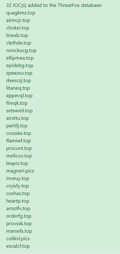 #Lumma #Malware
👾 32 domains related to Lumma: pastebin.com/0RhLL7Uf

CC:
<a href="/banthisguy9349/">Fox_threatintel</a>
<a href="/NDA0E/">NDA0E</a>
<a href="/BlinkzSec/">blinkz</a>
<a href="/kddx0178318/">kddx00</a>
<a href="/raghav127001/">Raghav Rastogi</a>
<a href="/DaveLikesMalwre/">DaveTheResearcher</a>
<a href="/g0njxa/">Who said what?</a>
<a href="/ViriBack/">Dee</a>
<a href="/500mk500/">Mikhail Kasimov</a>
<a href="/ge0lev/">ge0lev</a>
<a href="/marsomx_/">Simplicio Sam L.</a>
<a href="/JAMESWT_MHT/">JAMESWT_MHT</a>
<a href="/DonPasci/">DonPasci</a>