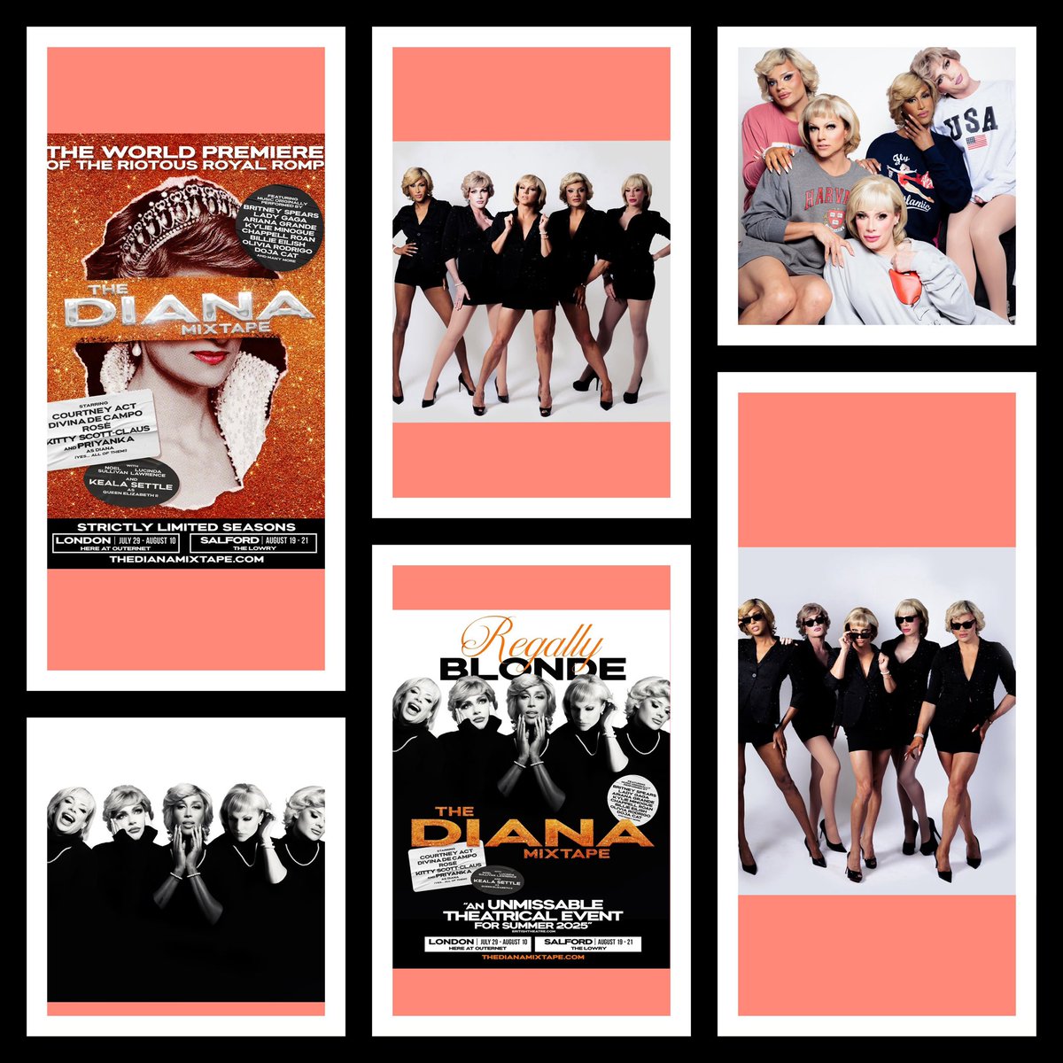Tonight is the Night, I Finally get to see @thedianamixtape 
And I cannot wait!.
Such ashame, it’s the last night in London.
💜🧡🖤😍🎶👑🎶😍🖤🧡💜

<a href="/courtneyact/">Courtney Act</a> @divinadecampo @thequeenpriyanka <a href="/omgheyrose/">Rosé</a> <a href="/kittyscottclaus/">Kitty Scott- Claus</a> 
😍😍😍😍😍