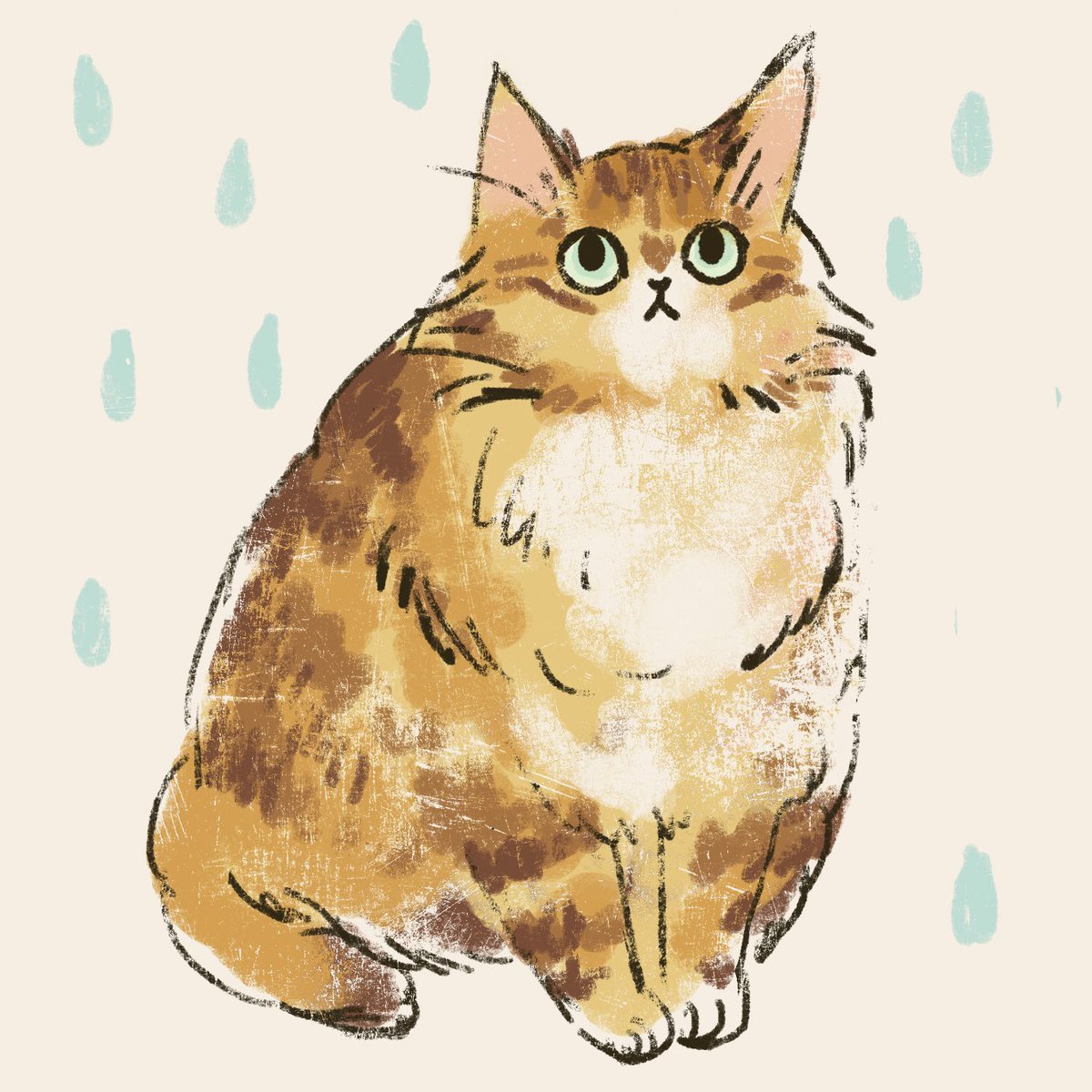 大きな瞳の猫　原画（Ayumi） アユミ (@hiconeeki) / X