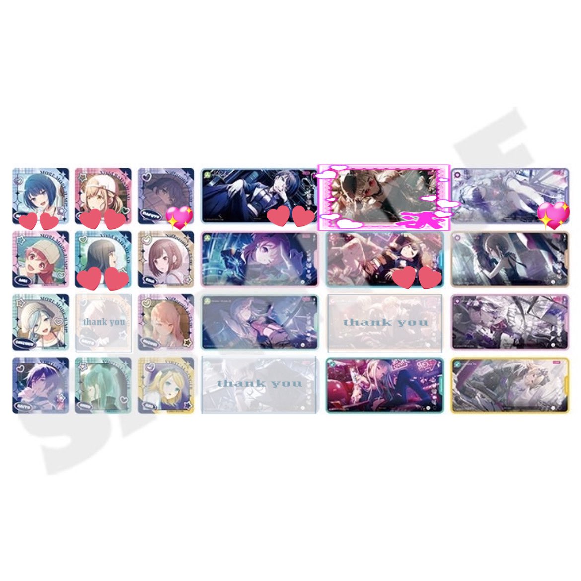 【交換 譲渡】プロセカ メモステ 8A ノーマル

譲→画像参照(💕-1、💖-2)

求→こはね特訓後or定価(96/枚)+送料

☆郵送
☆3BOX予約予定
☆交換譲渡優劣なし
☆譲渡は前後まとめて、排出分全て
☆paypay メルペイ ゆうちょ対応可

検索からでもお気軽にお声掛けください🙇‍♀️