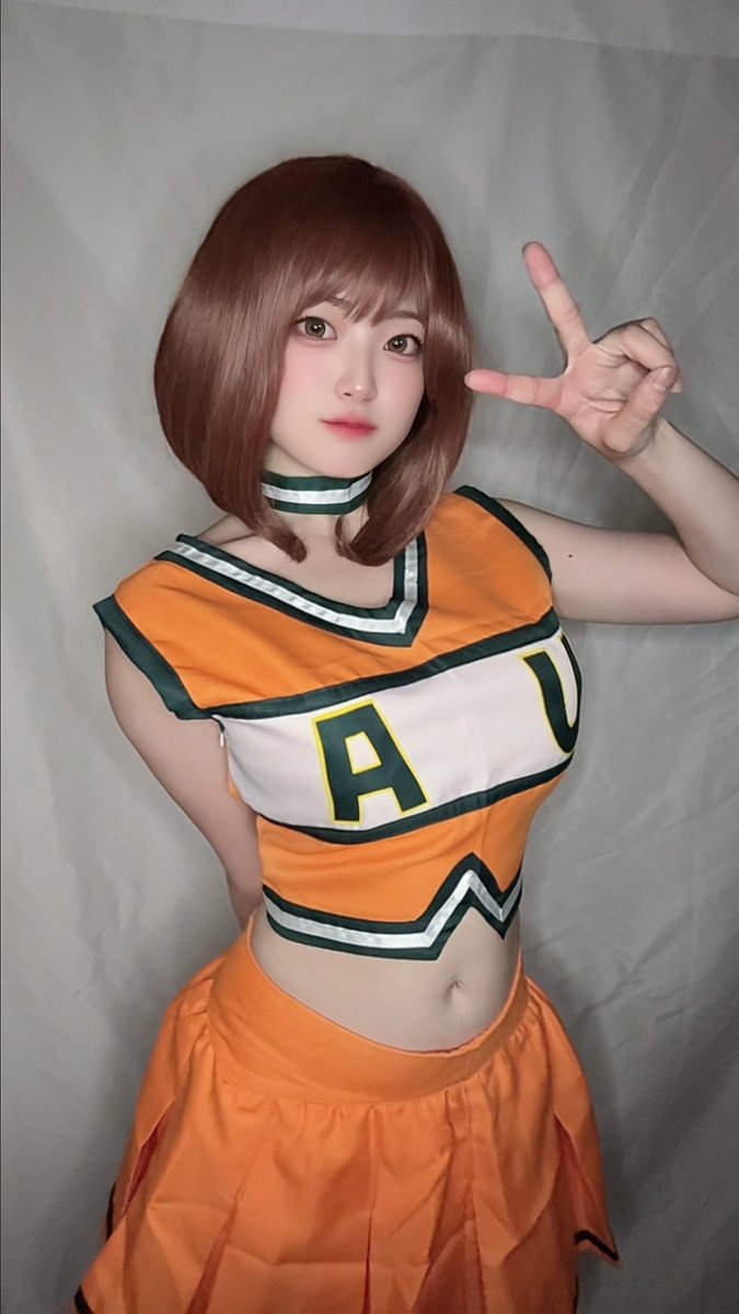 mochacos0630's tweet image. ♡𝑵𝑬𝑾♡ チア衣装
 #麗日お茶子コスプレ
 #OchakoCosplay