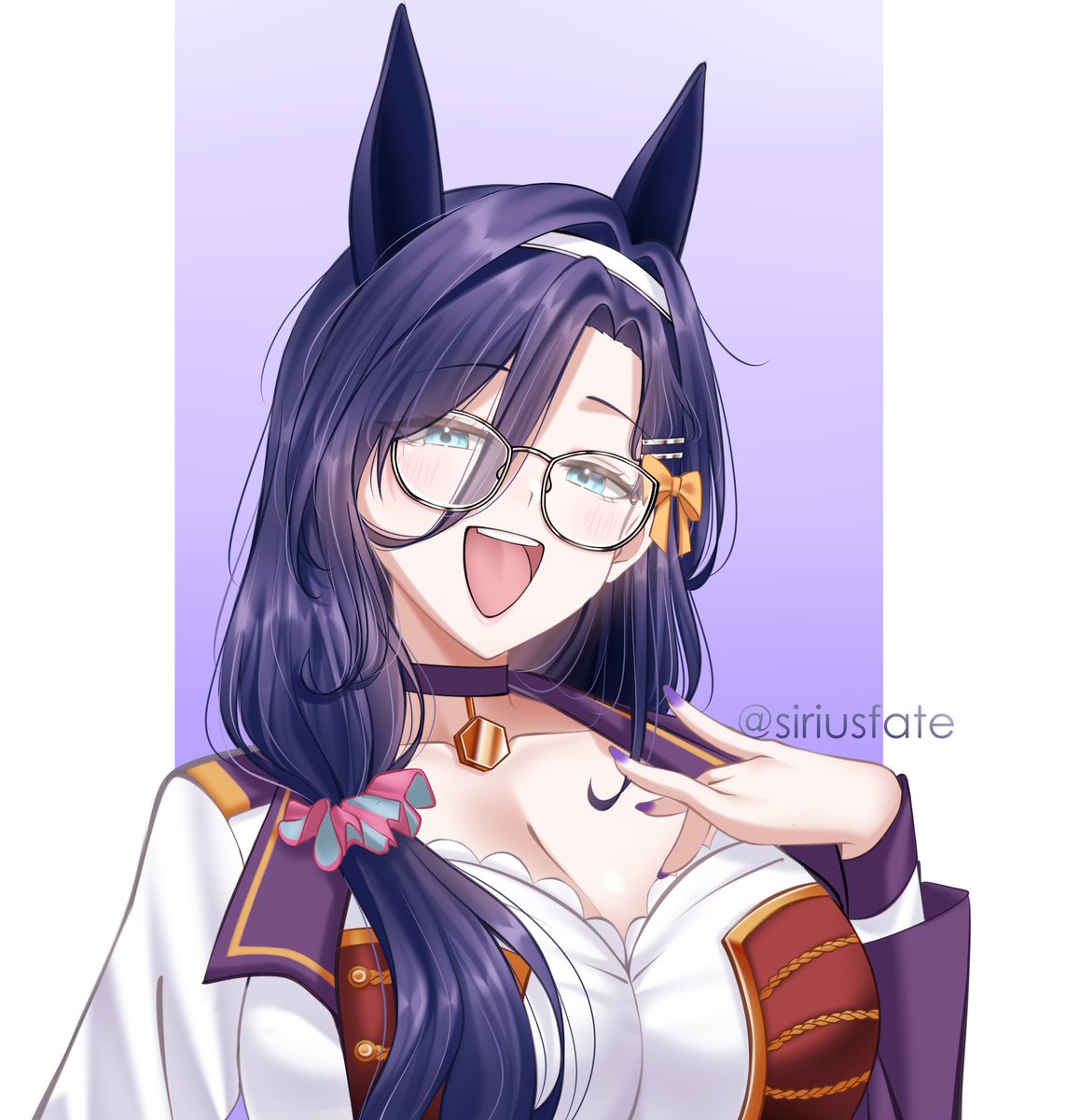 "Siap-siap roll kuda ungu 📷 #nanamegumin"

#fanart