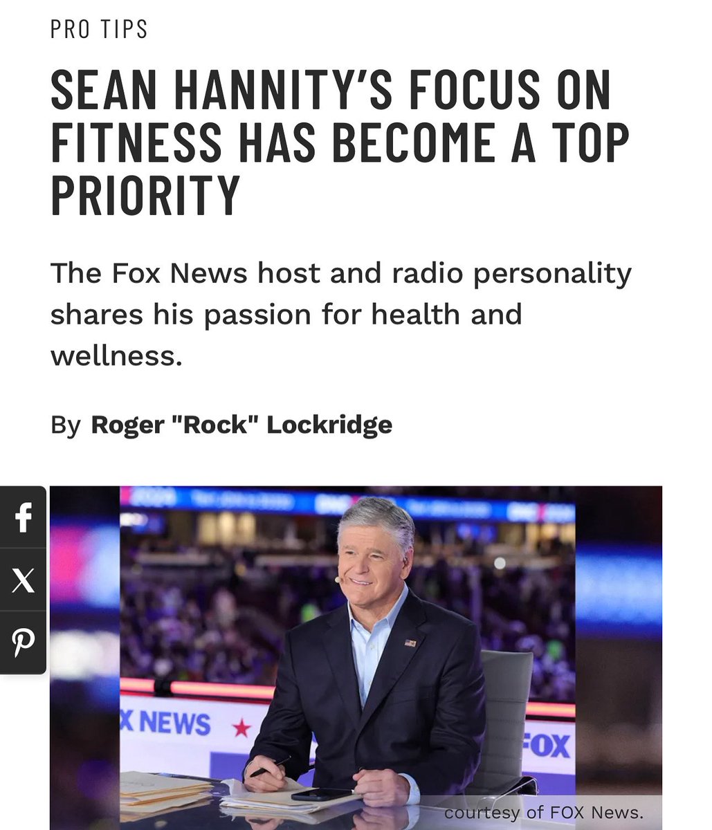 SEAN HANNITY’S FOCUS ON FITNESS HAS BECOME A TOP PRIORITY

The Fox News host and radio personality shares his passion for health and wellness.
By Roger "Rock" Lockridge
<a href="/rocklockridge/">Roger Rock Lockridge</a> 

Read Article 
muscleandfitness.com/athletes-celeb…

<a href="/seanhannity/">Sean Hannity 🇺🇸</a> 

#celebrities #celebrityfitnesstips