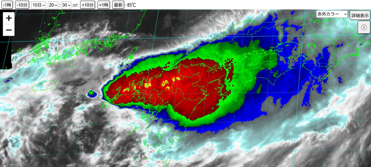 -85℃のメッシュがあった