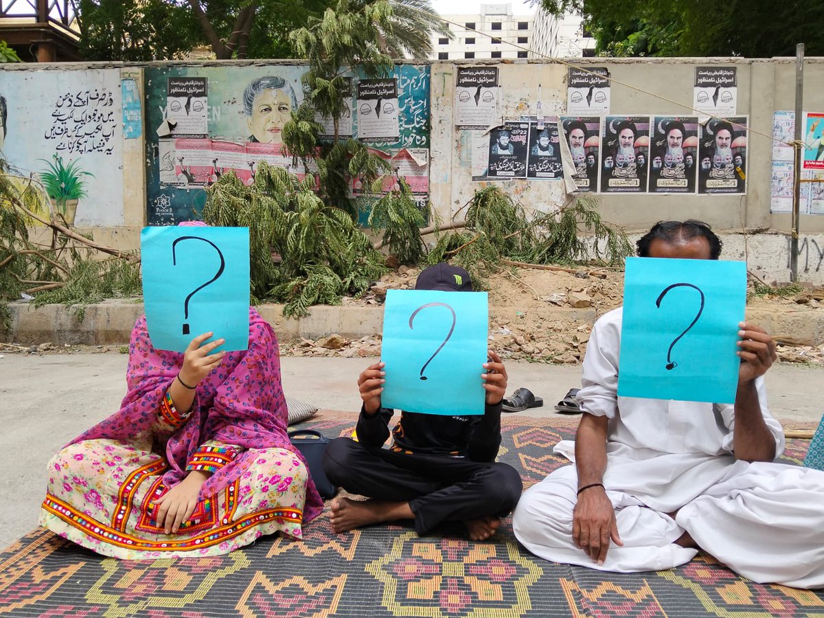 BalochYakjehtiC's tweet photo. Today is the sixth consecutive day that the family of Zahid Ali, a 25-year-old International Relations student at the University of Karachi, has been sitting in protest outside the Karachi Press Club. Zahid was forcibly disappeared by Pakistani forces on 17th July 2025, along with his rickshaw, which he drove part-time to support his family.

Led by his ailing father, Abdul Hameed, a hepatitis patient—the family continues their sit-in, demanding Zahid’s immediate and safe release.

Zahid has now been missing for 24 days. His disappearance is part of the wider pattern of enforced disappearances of Baloch in Karachi and Balochistan.

We urge students, rights activists, journalists, and the people of Karachi to stand in solidarity, visit the camp, and amplify the call for justice.

#EndEnforcedDisappearances
#StopBalochGenocide