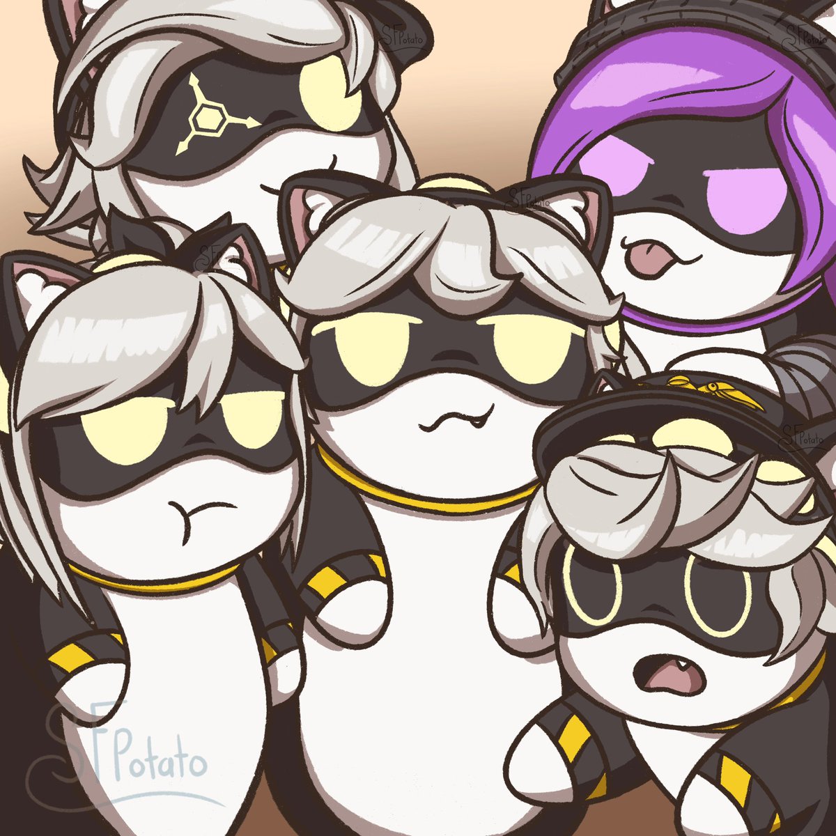SFPotato_'s tweet photo. All of them!!! 
Muehehehehehehehe >:3
(The WIP I posted that day will be released soon, I got distracted again hehe 😙)

#serialdestinationV #SerialDestinationN #SerialDesginationJ #UziDoorman #murdedronesfanart #murderdrones #cyn https://t.co/RT3qX6fh2A