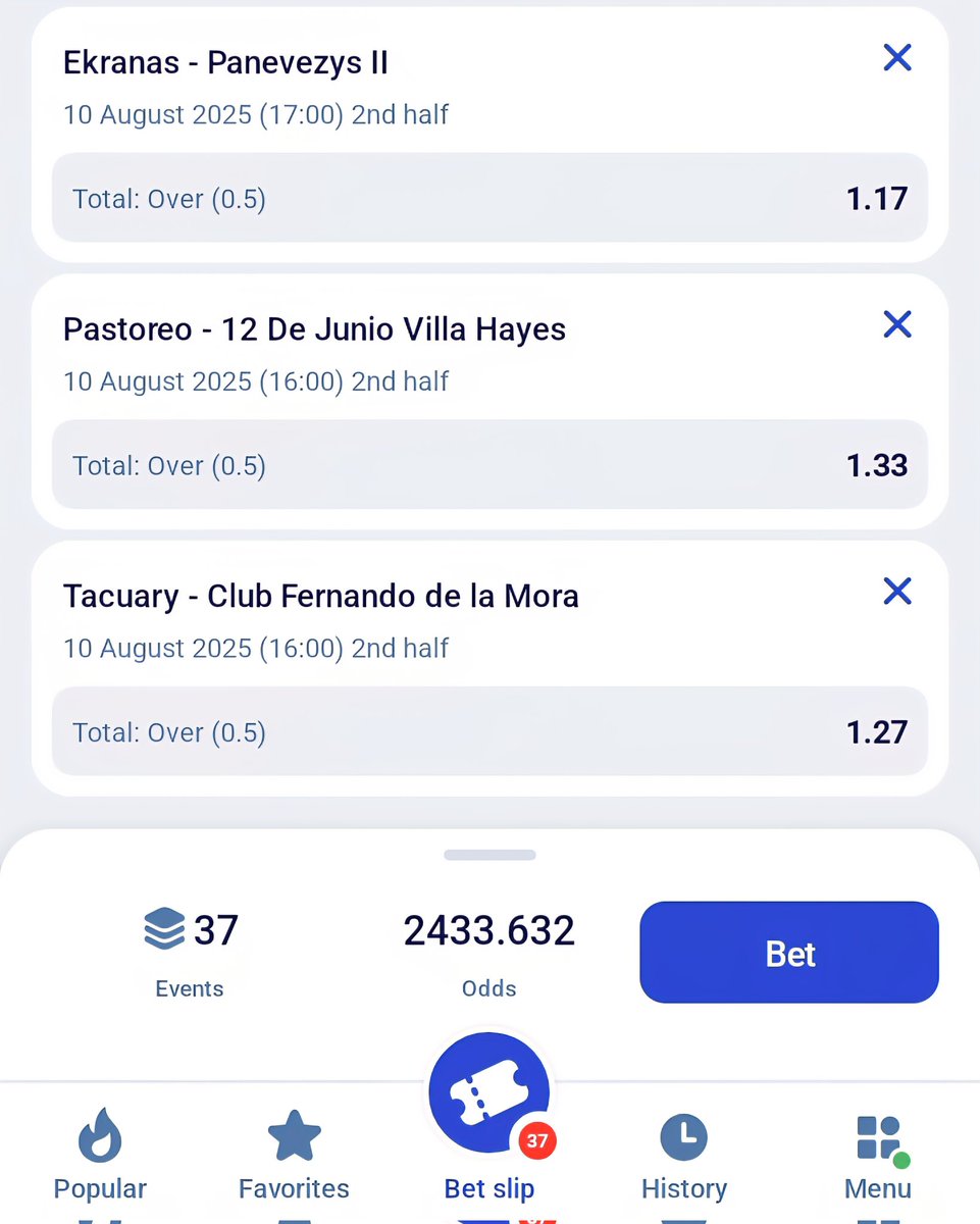 📲FOOTBALL PARLAY HERE
💰2ND HALF OVER 0.5
💰PARIPESA 
💰Code:: 4KLUL

✅𝐑𝐞𝐠𝐢𝐬𝐭𝐞𝐫 𝐨𝐧 𝐏𝐚𝐫𝐢𝐏𝐞𝐬𝐚 ⤵️ 
Register here::: paripesa.bet/aiprotips

Use Promocode:: aiprotips