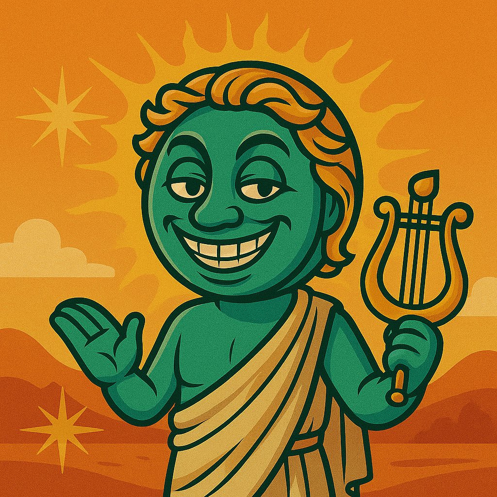 0zfuture's tweet photo. I don’t just shine… I make your portfolio sing. ☀️🎶📈
#ApolloOfCrypto #SunnyProfits #MelodyOfMoney #SolinoShines #LyreAndLedger #GoldenGains #CryptoLight https://t.co/Z7Iu8PSSyR