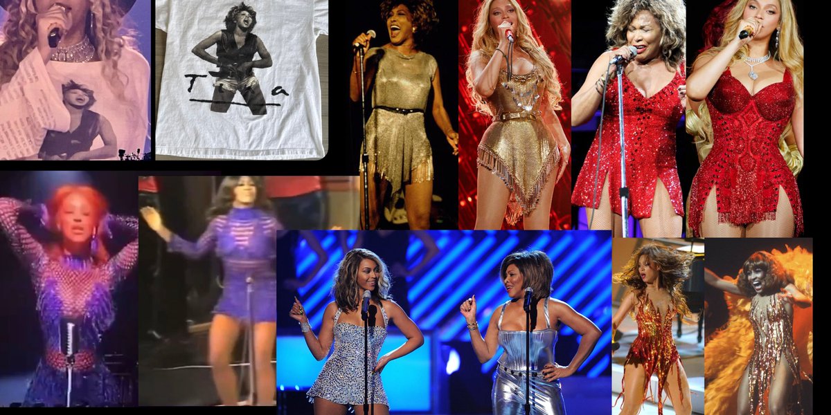 Tina Turner siendo la verdadera mayor influencia e inspiración de Beyoncé. 

Y siendo ella la artista más referenciada a lo largo de toda su carrera.