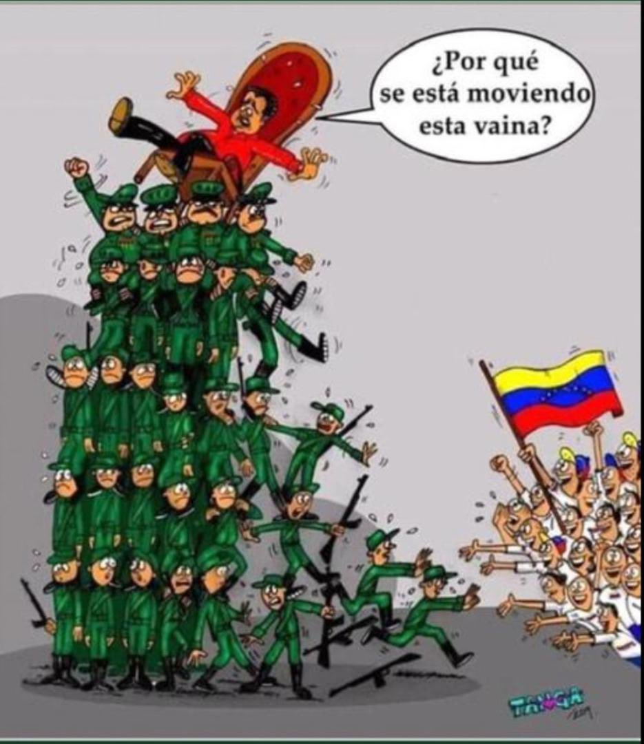 <a href="/teleSURtv/">teleSUR TV</a> La dictadura está desesperada y con razón. 
Sin legitimidad democrática solo se sostiene por las armas y por eso persiguen a la base que tampoco les cree. 
Es hora de abandonar ese barco antes de que sea demasiado tarde.