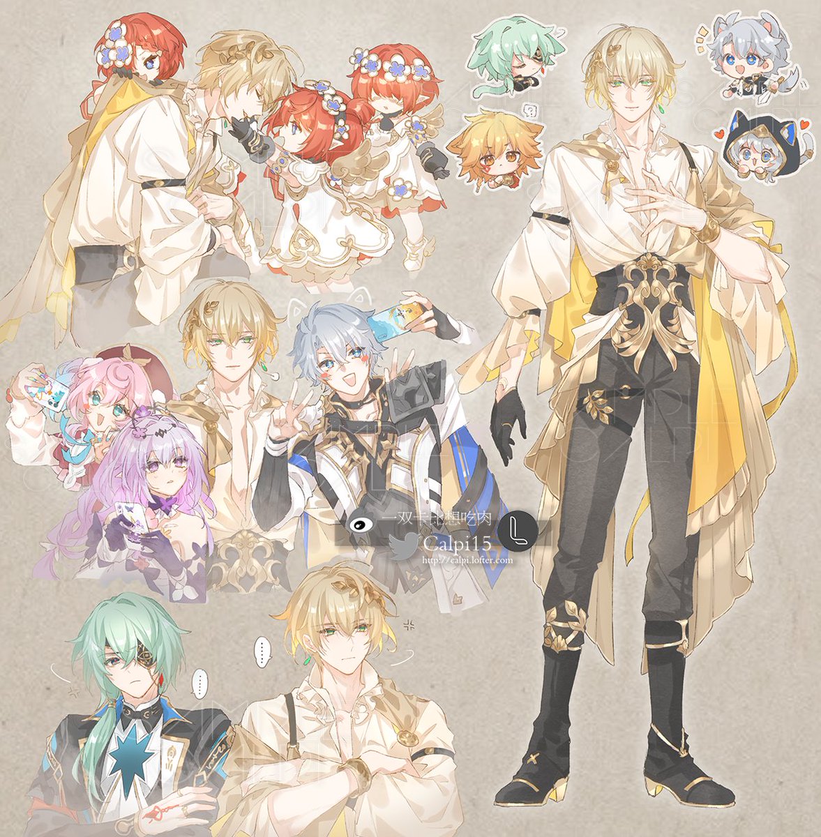 If Aglaea happened to be a male character...
#Aglaea #Phainon #HonkaiStarRail 
I suppose he would be taller than Anaxa... similar or even taller than phainon?🤔