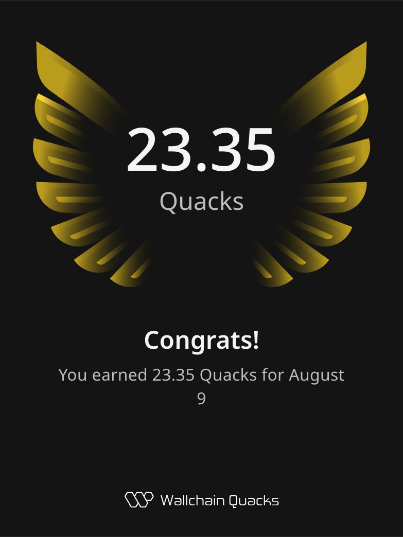 โ๐ผ๐๐๐ธ๐ค๐ (@nessac_me) on Twitter photo gQuack!
If you aren't quacking yet after Kaito screwed you over then you are stupid!
Wallchain supports small accounts!
Just earned 23.35 Quacks on <a href="/wallchain_xyz/">Wallchain Quacks</a> in one day ๐ฆ
Turn insights into rewards and climb the leaderboard ๐ฅ
Use my referral link โ gQuack!
If you aren't quacking yet after Kaito screwed you over then you are stupid!
Wallchain supports small accounts!
Just earned 23.35 Quacks on <a href="/wallchain_xyz/">Wallchain Quacks</a> in one day ๐ฆ
Turn insights into rewards and climb the leaderboard ๐ฅ
Use my referral link โ