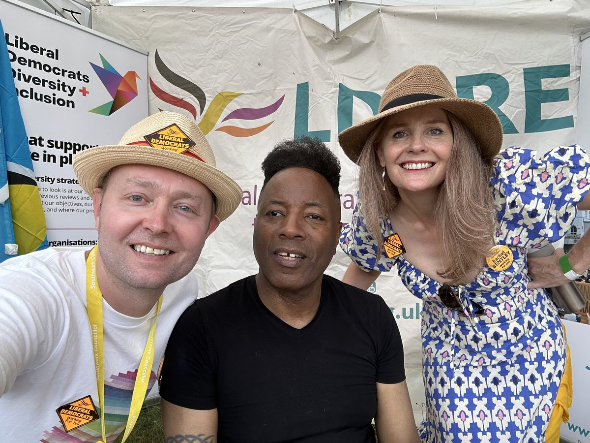 Cllr David Watson (@davidwatsonld) on Twitter photo Gorgeous day at <a href="/ukblackpride/">UK BLACK PRIDE</a> ๐
Proud to be here with <a href="/LDCRE1/">Lib Dem Campaign for Race Equality</a> the great <a href="/RjlynchJ/">Roderick</a> and fabulous <a href="/RachelBentleyNB/">Cllr Rachel Bentley ๐ถ</a> talking about <a href="/LibDems/">Liberal Democrats</a> campaign for a fair deal for everyone ๐ถ
Join us at the Queen Elizabeth Park in Stratford until 8pm today ๐ณ๏ธโ๐๐ณ๏ธโโง๏ธโ๐ฟ
#UKBlackPride Gorgeous day at <a href="/ukblackpride/">UK BLACK PRIDE</a> ๐
Proud to be here with <a href="/LDCRE1/">Lib Dem Campaign for Race Equality</a> the great <a href="/RjlynchJ/">Roderick</a> and fabulous <a href="/RachelBentleyNB/">Cllr Rachel Bentley ๐ถ</a> talking about <a href="/LibDems/">Liberal Democrats</a> campaign for a fair deal for everyone ๐ถ
Join us at the Queen Elizabeth Park in Stratford until 8pm today ๐ณ๏ธโ๐๐ณ๏ธโโง๏ธโ๐ฟ
#UKBlackPride