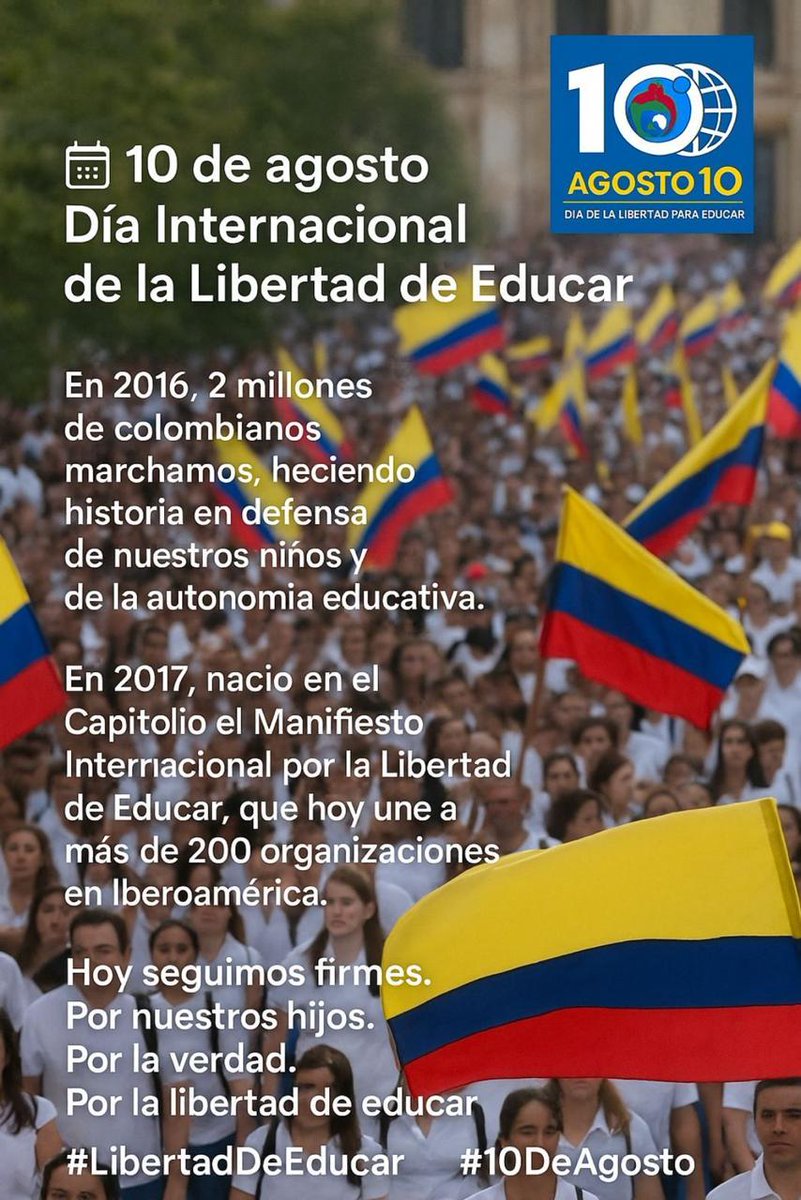 📚 Los padres tenemos el derecho y el deber de educar a nuestros hijos en valores y verdad. También aplica para "Colegios Públicos" #LibertadParaEducar #ConMisHijosNoTeMetas #EducaciónEnVerdad
<a href="/LorenaRiosC/">Lorena Ríos Cuéllar</a> <a href="/dianadiago/">Diana Diago-Concejal de Bogotá</a> <a href="/ABarriosBernal/">Andrés Barrios Bernal</a> <a href="/EmelRojasC/">Emel Rojas</a>