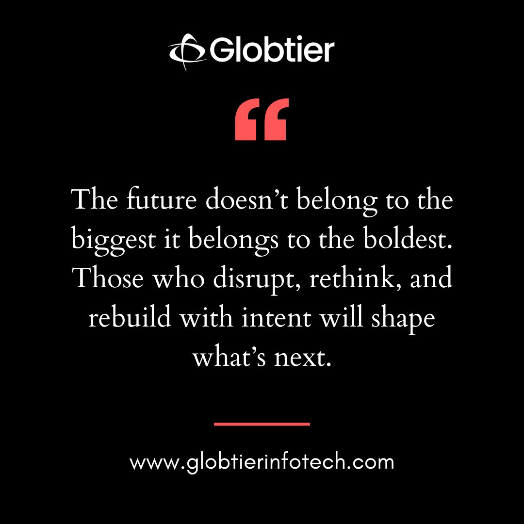 globtierinfotec's tweet image. 𝐃𝐢𝐬𝐫𝐮𝐩𝐭𝐢𝐨𝐧 𝐢𝐬 𝐧𝐨𝐭 𝐝𝐞𝐬𝐭𝐫𝐮𝐜𝐭𝐢𝐨𝐧, 𝐢𝐭’𝐬 𝐫𝐞𝐢𝐧𝐯𝐞𝐧𝐭𝐢𝐨𝐧.
Whether you&apos;re redesigning your digital infrastructure or reimagining service delivery, Globtier helps you make bold moves backed by smart technology.
#DisruptToLead #BoldMoves #SmartStrategy