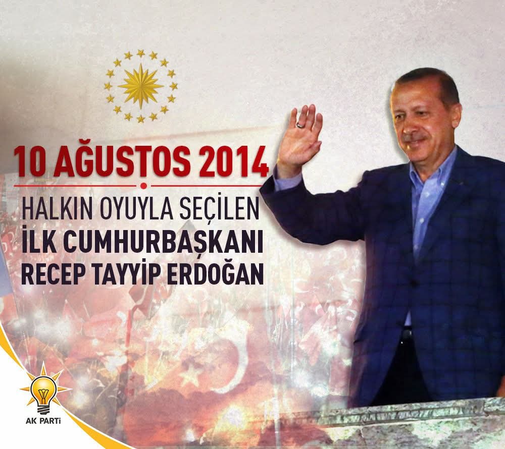 Halkın oyuyla seçilen ilk Cumhurbaşkanı Recep Tayyip Erdoğan.