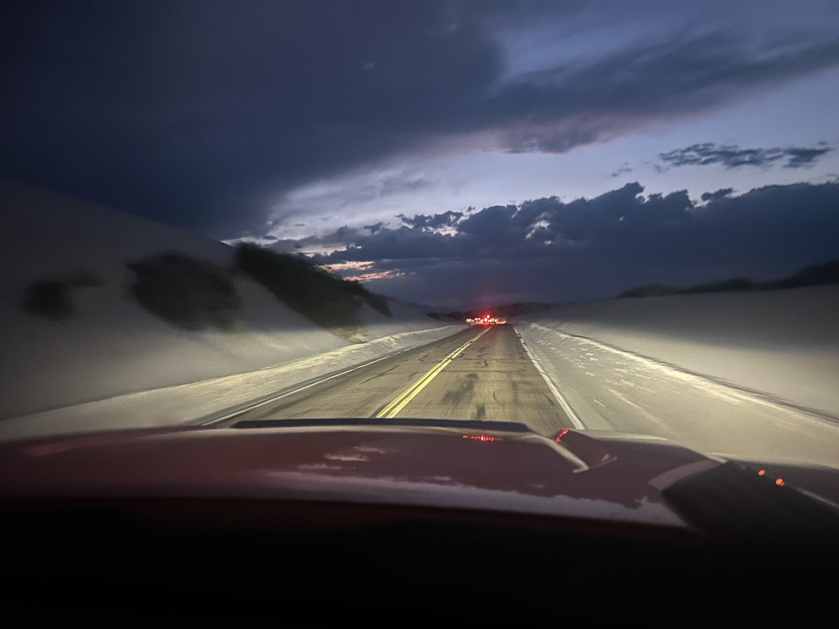 Full moon POTA activation late last night at White Sands National Park, US-0970. The photo of me behind the truck with the CHA MPAS 2.0 vertical antenna was taken at 10:15pm. That’s the moon behind me. Incredible brightness reflecting the white gypsum sand. 30m band for the win.