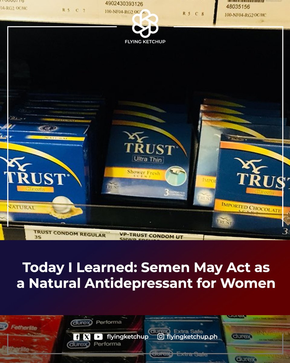 DID YOU KNOW? According to study, women who had sex without condoms reported significantly lower levels of depression. 😮

FULL STORY: tinyurl.com/23qyf8yh

#FlyingKetchup