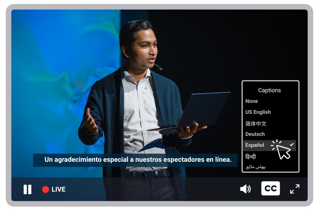 Big news! 🗣️ BoxCast's new Multilingual Captioning feature is live! 🌍

This new tool automatically translates captions for your live broadcasts and archived videos into up to five different languages. 

Ready to expand your reach? Visit boxcast.com to learn more!