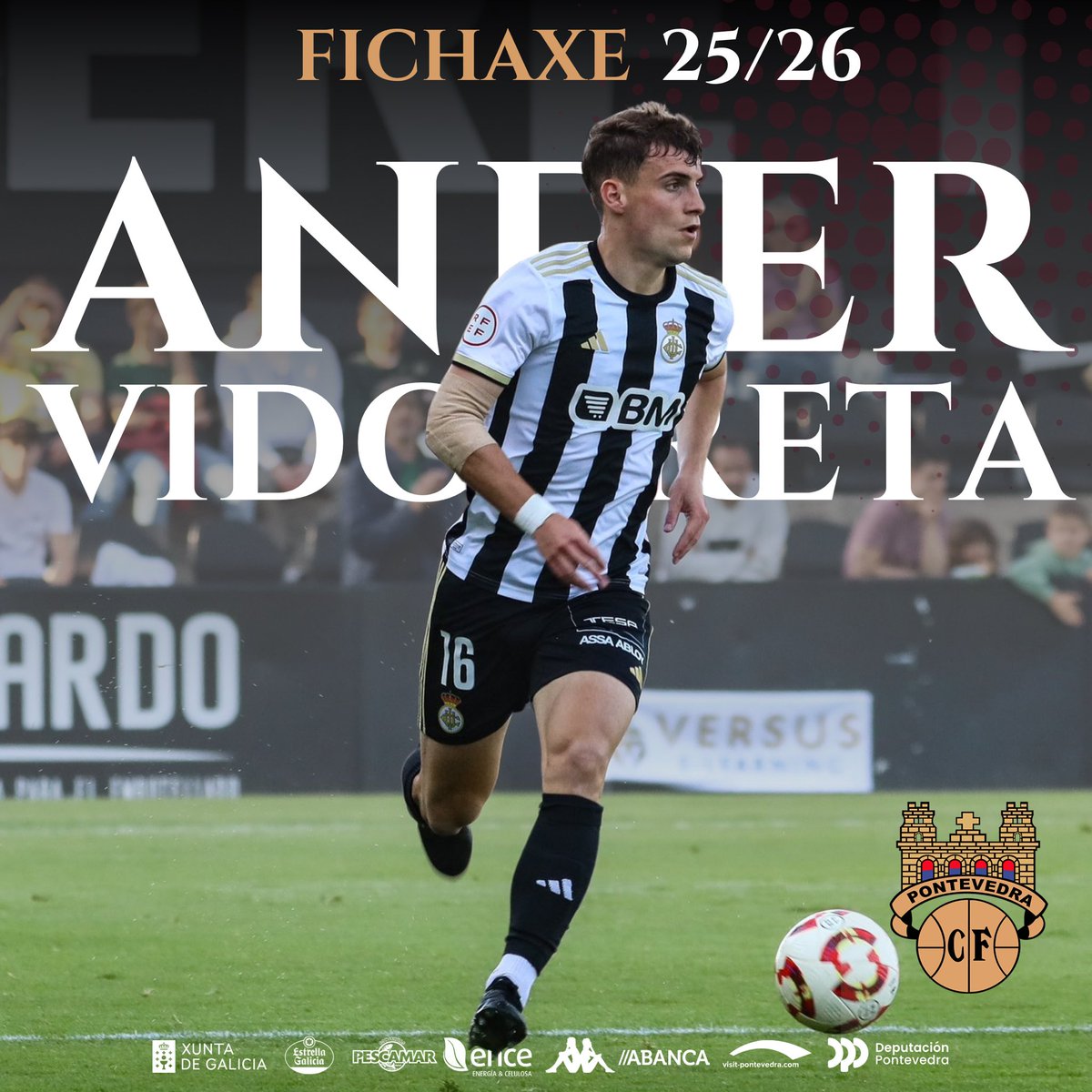 Pontevedra CF 🦴 (@pontevedracfsad) on Twitter photo OFICIAL ✍️ | Ander Vidorreta, nova incorporación para o Pontevedra CF ♥️
💪 O centrocampista soriano, con mais de 100 partidos en Primeira RFEF, chega tras xogar as últimas dúas tempadas no Real Unión
Benvido <a href="/AVidorreta/">Ander Vidorreta Larumbe</a> ‼️
#𝐆𝐑𝐀𝐍𝐀𝐓𝐄®️ OFICIAL ✍️ | Ander Vidorreta, nova incorporación para o Pontevedra CF ♥️
💪 O centrocampista soriano, con mais de 100 partidos en Primeira RFEF, chega tras xogar as últimas dúas tempadas no Real Unión
Benvido <a href="/AVidorreta/">Ander Vidorreta Larumbe</a> ‼️
#𝐆𝐑𝐀𝐍𝐀𝐓𝐄®️