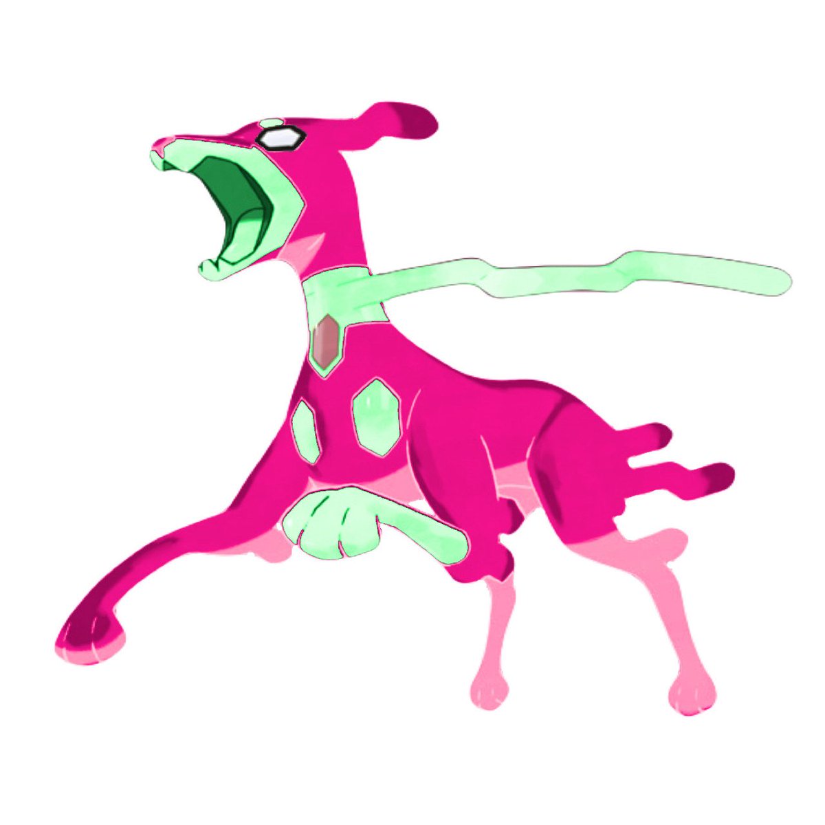 tousa1003's tweet image. ピンクのジガルデ作ってみた。(初めてなので下手なのは言わないでください。)