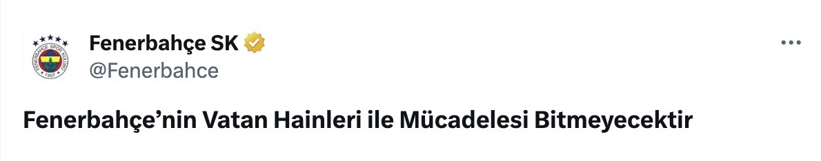 Fenerbahçe'nin Vatan Hainleri ile Mücadelesi Bitmeyecektir✊