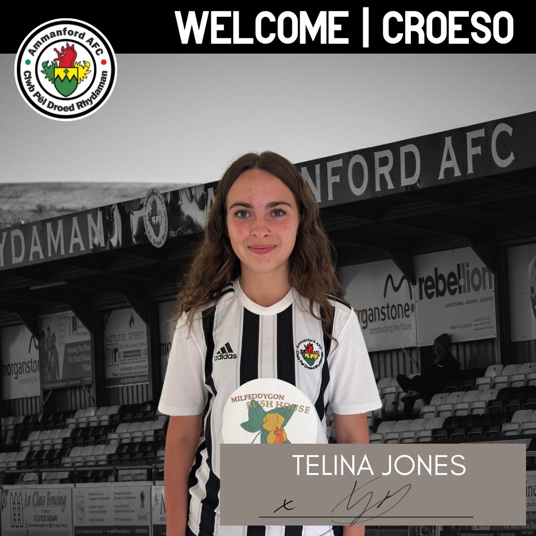 JONES JOINS👀✍🏼

We are pleased to announce the signing of Telina Jones. 

Telina joins us from our U16s and has been a real stand out in training and games. It's great to have a pathway for the younger players to follow into senior football.  

Croeso Telina 🖤🤍
