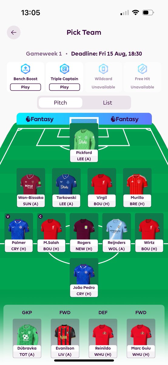 Draft number 3 - I think my final team could look quite similar 🤷‍♀️ send over your latest draft for rating #FPL #FPLCommunity