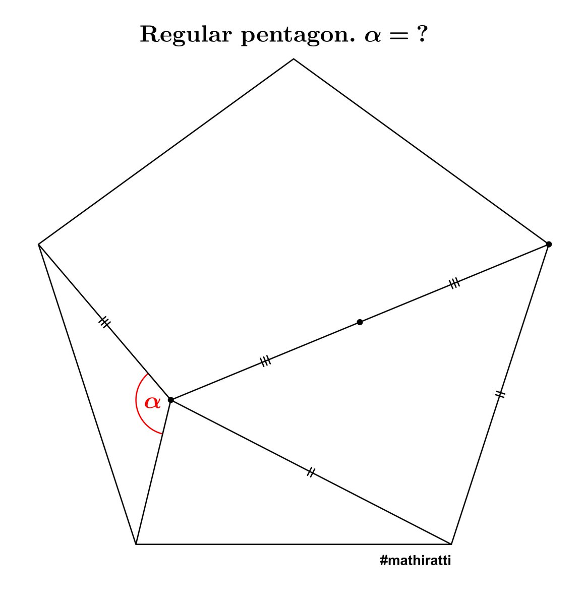 Geometry puzzle. #pentagon #mathiratti