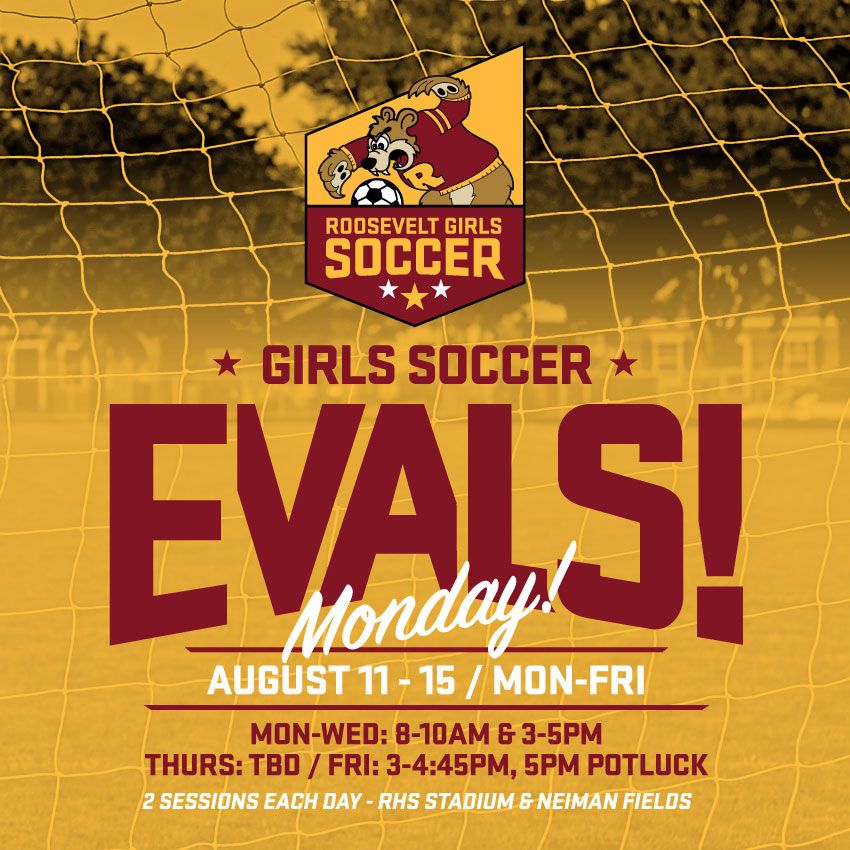 🐻⚽️📣 Girls Soccer Evaluations start Monday, Aug 11 - 15th, Mon-Wed: 8-10am &amp; 3-5pm (2 sessions each day) at RHS Stadium &amp; Neiman Fields. Thurs: Team Practices times TBD, Fri: 3-4:45pm &amp; Welcome Potluck at 5pm. Full details: rhsathletics.com/news_article/s… or RHSathletics.com/girlssoccer