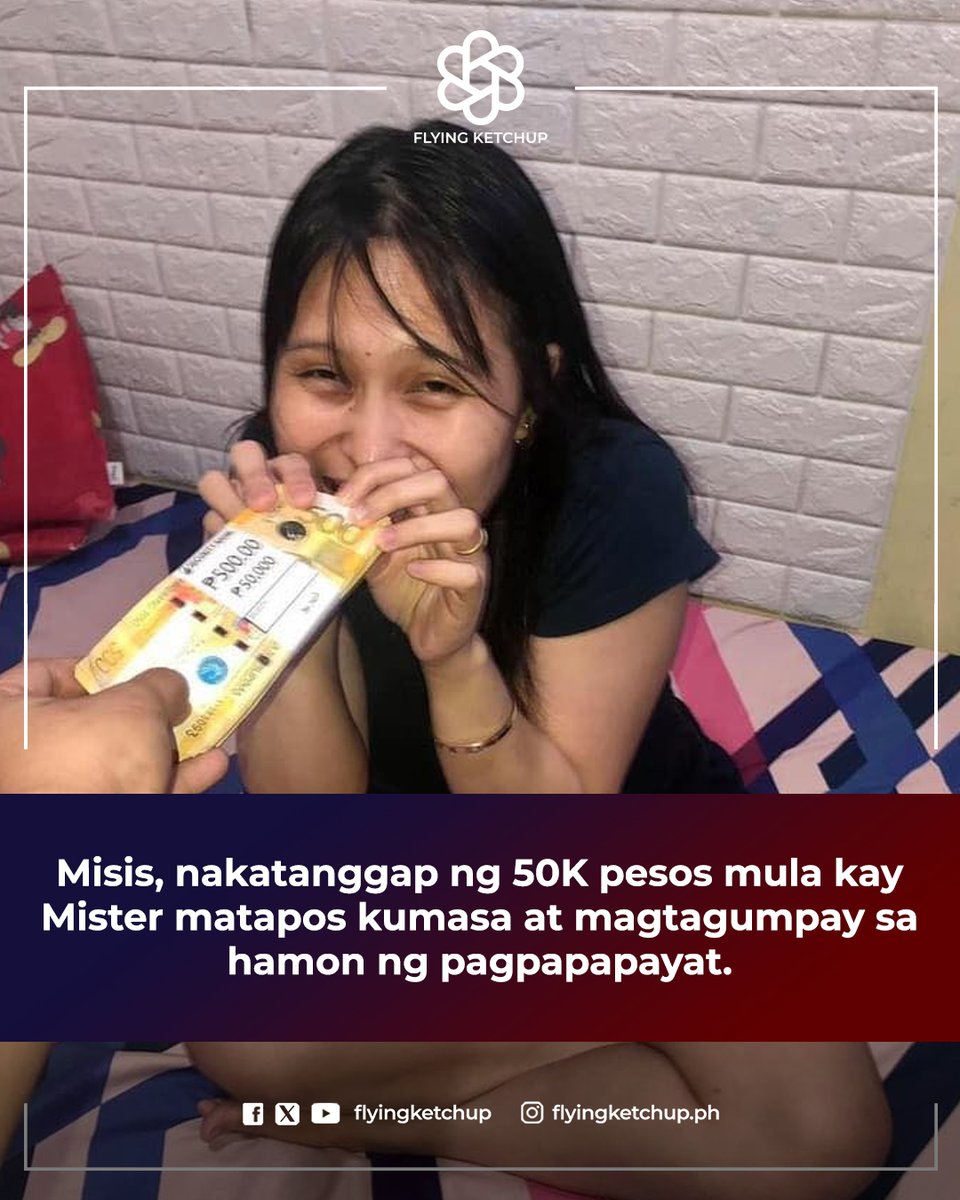 Isang mommy netizen ang nag -viral sa Facebook dahil sa isang kakaibang challenge na may kaukulang papremyong kwarta ang naging hamon sa kaniya ng kanyang mister.

FULL STORY: tinyurl.com/2yqg9rrt

#FlyingKetchup