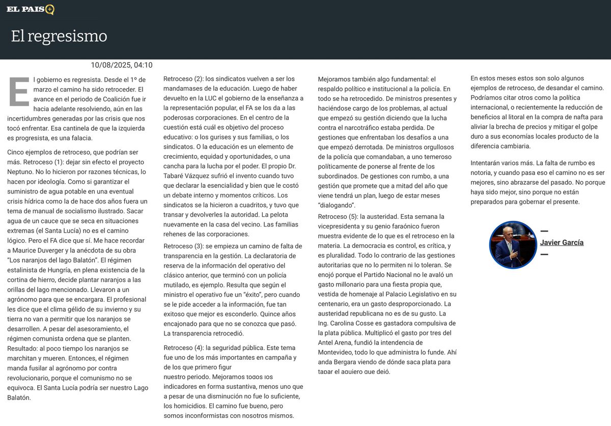 Les comparto mi columna de hoy en ⁦<a href="/elpaisuy/">EL PAÍS</a>⁩