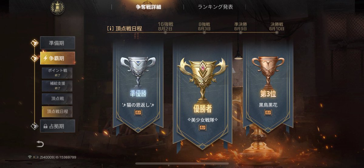 xx_Muw's tweet photo. ✧美少女戦隊✧

シエル優勝できました🎉👏👏👏

決勝準決勝手伝いに来てくれた方々ありがとうございました🙇‍♂

最初で最後の優勝だと思います‼️が
今後とも頑張ります‼️

みんな最高でした‼️対戦して頂いた皆様ありがとうございました‼️

そして野営地メンバー募集中ですw https://t.co/deJMzPlxjE