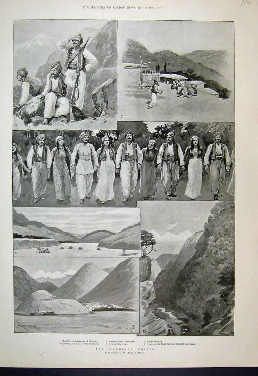 1895 yılında London Illustrated News adlı gazetede yayımlanmış Kürdler ve dansları ile ilgili bir haber...

"Dicle nehrinin bir adası üzerine kurulu Cizre adlı Mezopotamya şehri bir Kürt beyinin yönetimindedir. Toros denen dağlarla kaplı kuzeyde Kürtler hükümrandır."