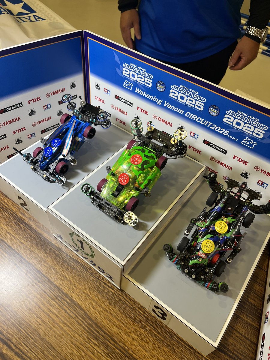 帰宅しました！雨ヤバかった！

J-CUP愛媛オープンFMARで三位入賞できました🥉
いろんな人におめでとうってリプ&amp;声掛けて頂きすんごくすんごく嬉しかったです本当にありがとうございます🙇🙇🙇🙇
ここでお礼を言わせて下さい🙇

#ミニ四駆