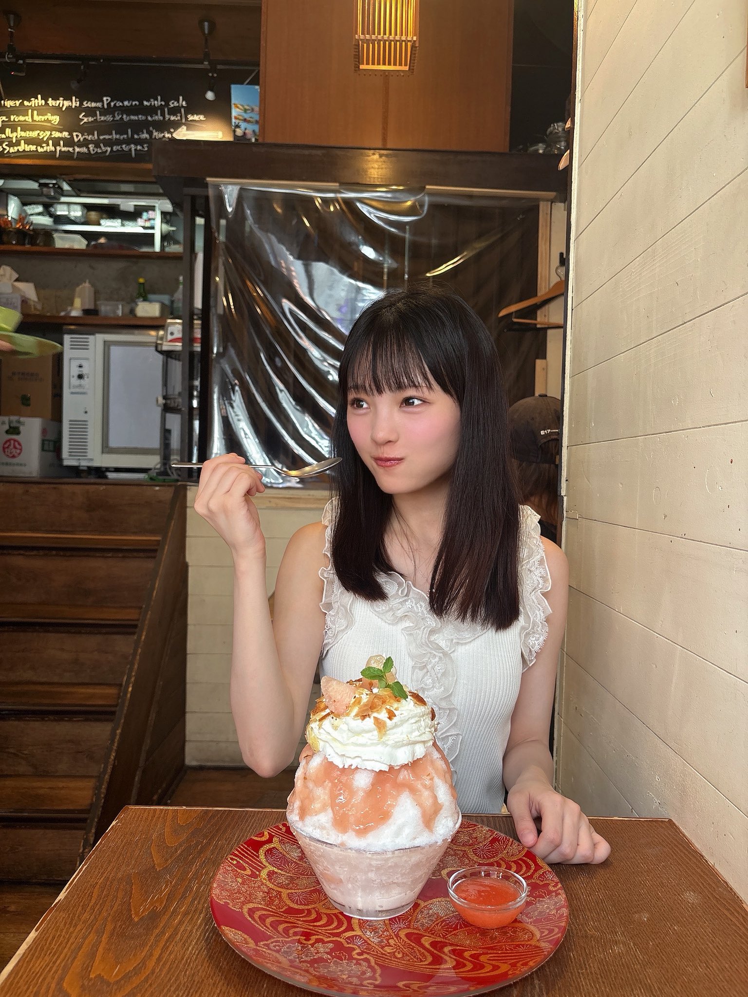 新澤菜央 NMB48直筆 チェキ 11月23日リミスタ TSUTAYA