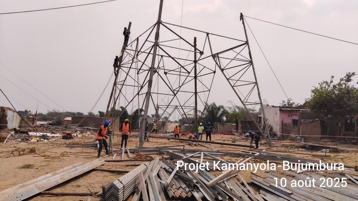 🇧🇮#Burundi #Electricite⚡️💡 

🔴Course contre la montre à la <a href="/Regideso_bdi/">REGIDESO Burundi</a> pour la fin des travaux de raccordement du plus grand poste électrique du Burundi sur le réseau national. 

Le 14 août: deadline annoncé par la régie de production et de distribution d'eau et d'électricité