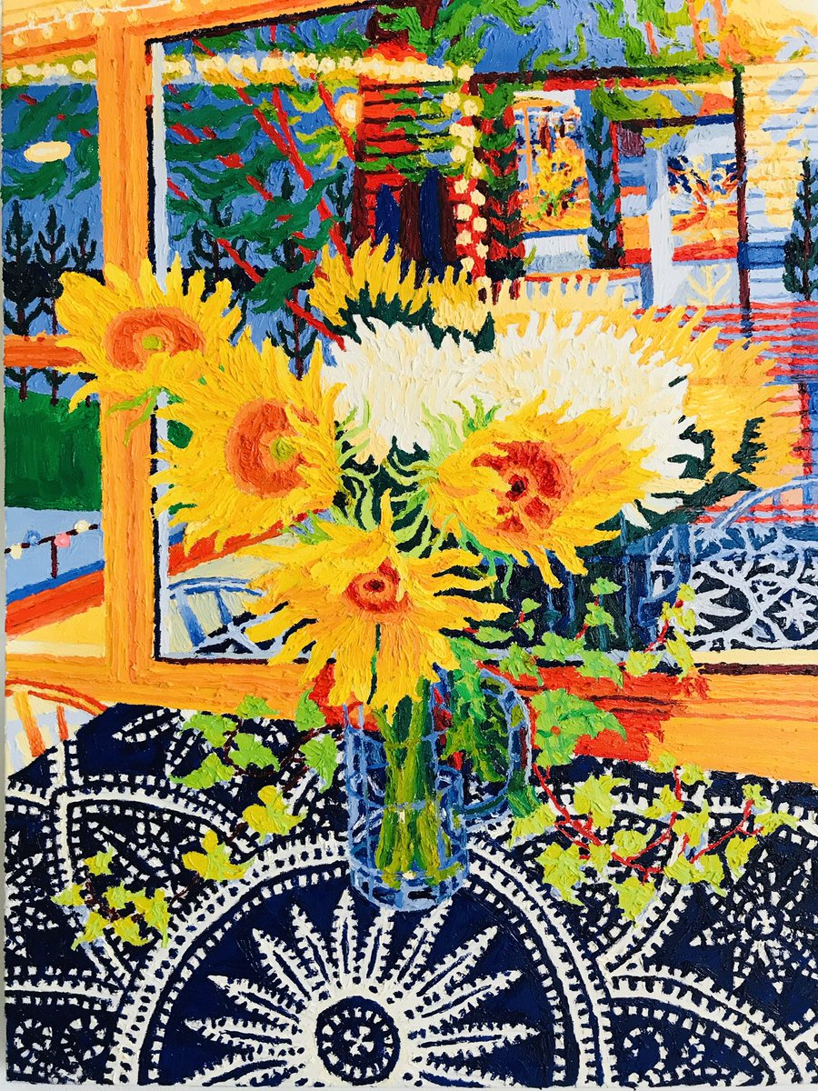 JamesHWidder (@jameshwidder) on Twitter photo It was so nice to sell this painting โSunflowers + Mumsโ to my family friend in my hometown of Minneapolis โจ๐ป๐ป๐ช๐ปโจ
Cheers everyone โจ๐๏ธ๐๐๏ธโจ
#Peace on Earth โฎ๏ธ๐๐๐๐๐โค๏ธ๐๏ธ
#Sunflowers #mums #flowers #summer #trees #Lake #Monona #painting #art #Madison #Wisconsin #fun It was so nice to sell this painting โSunflowers + Mumsโ to my family friend in my hometown of Minneapolis โจ๐ป๐ป๐ช๐ปโจ
Cheers everyone โจ๐๏ธ๐๐๏ธโจ
#Peace on Earth โฎ๏ธ๐๐๐๐๐โค๏ธ๐๏ธ
#Sunflowers #mums #flowers #summer #trees #Lake #Monona #painting #art #Madison #Wisconsin #fun