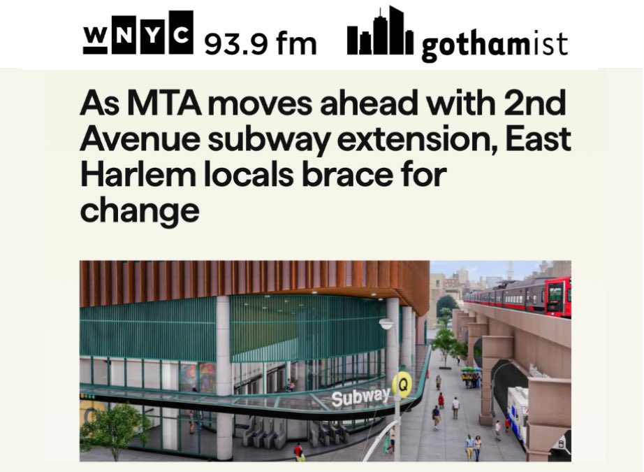Shoutout to @RamseyKhalifeh, <a href="/WNYC/">WNYC 🎙</a> &amp; <a href="/Gothamist/">Gothamist</a> for this thoughtful piece that includes many of the voices
of our friends along East 125th Street. “The big, beautiful, global vision would be that … our streets can be clean and our public art can shine”: bit.ly/4mEFcMn