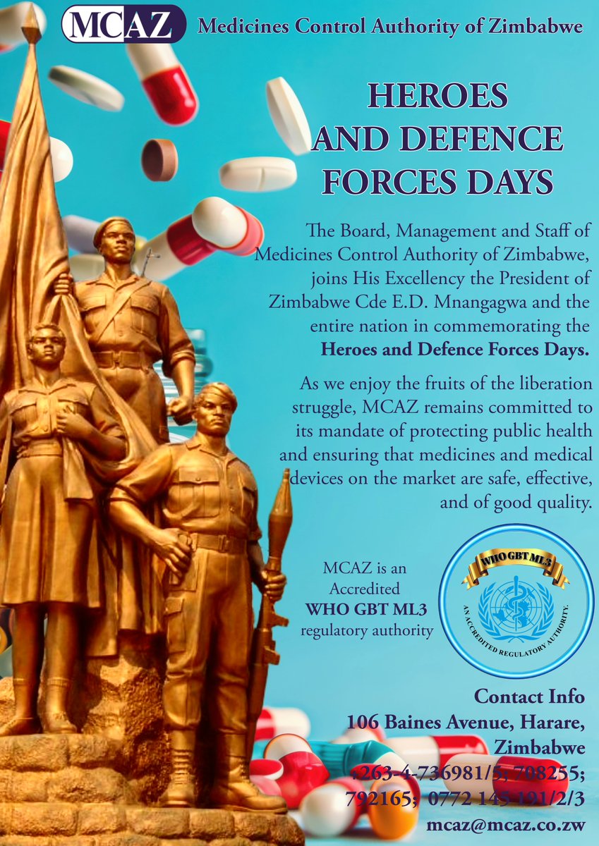 The Authority joins the nation in commemorating the Heroes and Defence Forces Days. 

Happy Heroes’ and Defence Forces Day Zimbabwe! 🇿🇼