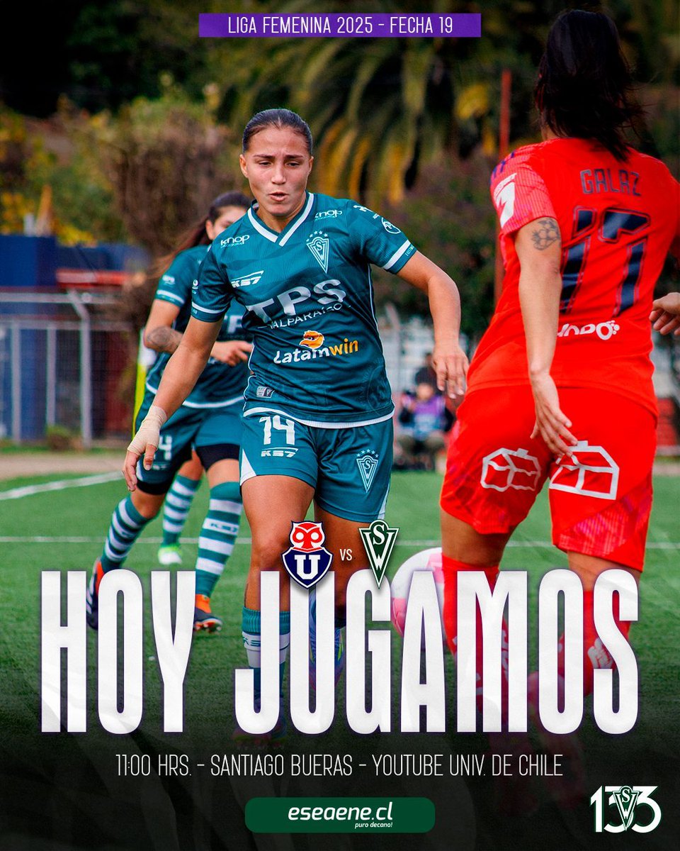 eseaenecl's tweet photo. ¡A volver con todo!

🇳🇬 ¡Hoy juega Santiago #WanderersFemenino!
🏆 Liga Femenina 2025 - Fecha 19.
🆚 U. de Chile.
📅 Domingo 10/08.
⌚️ 11 horas.
🏟 Santiago Bueras.
📡 YouTube U. de Chile.

#SW133 #AgostoEsWanderers #WanderersFemenino #SWvsUCH #SW2025 #VolveremoSW. https://t.co/1wnmOtIWCB